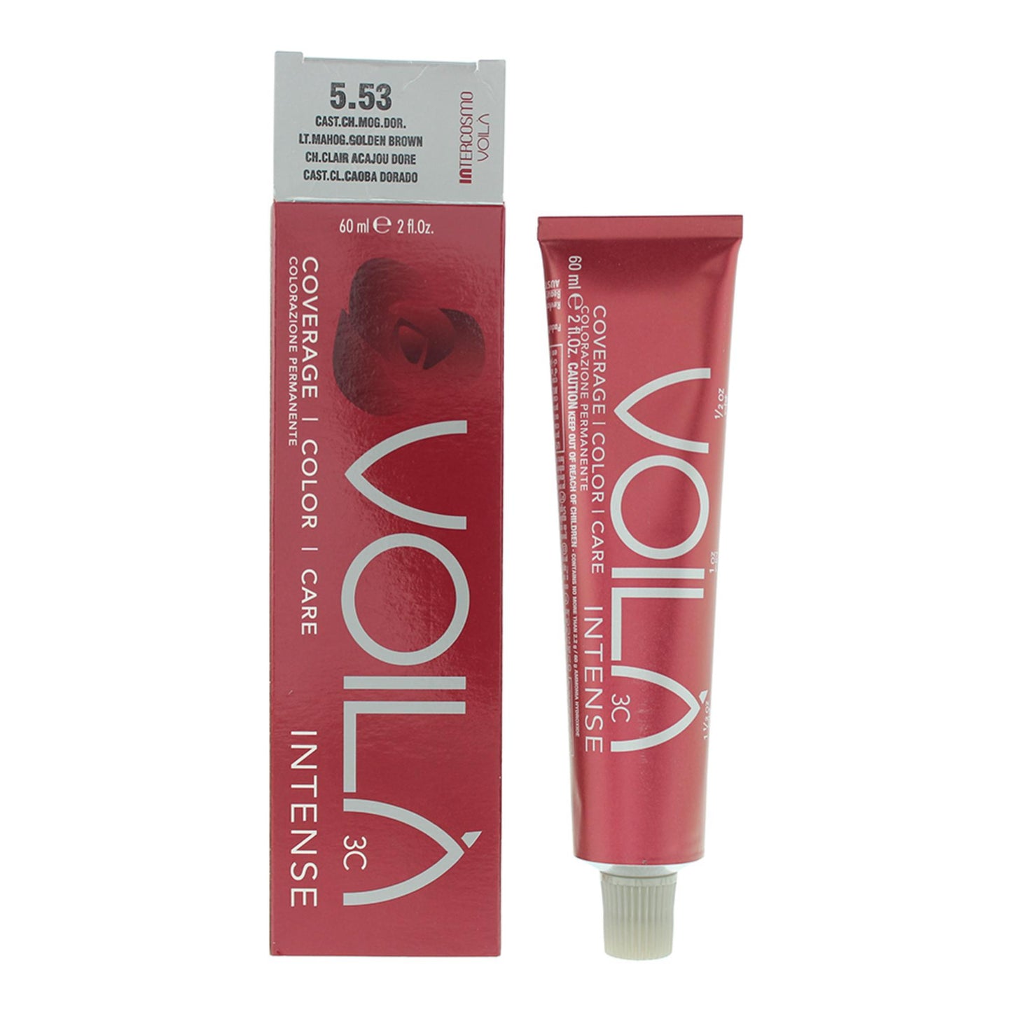 Intercosmo Voila 3C Intense 5.53 Light Mahogany Golden Brown – Permanente Haarfarbe für strahlenden Glanz