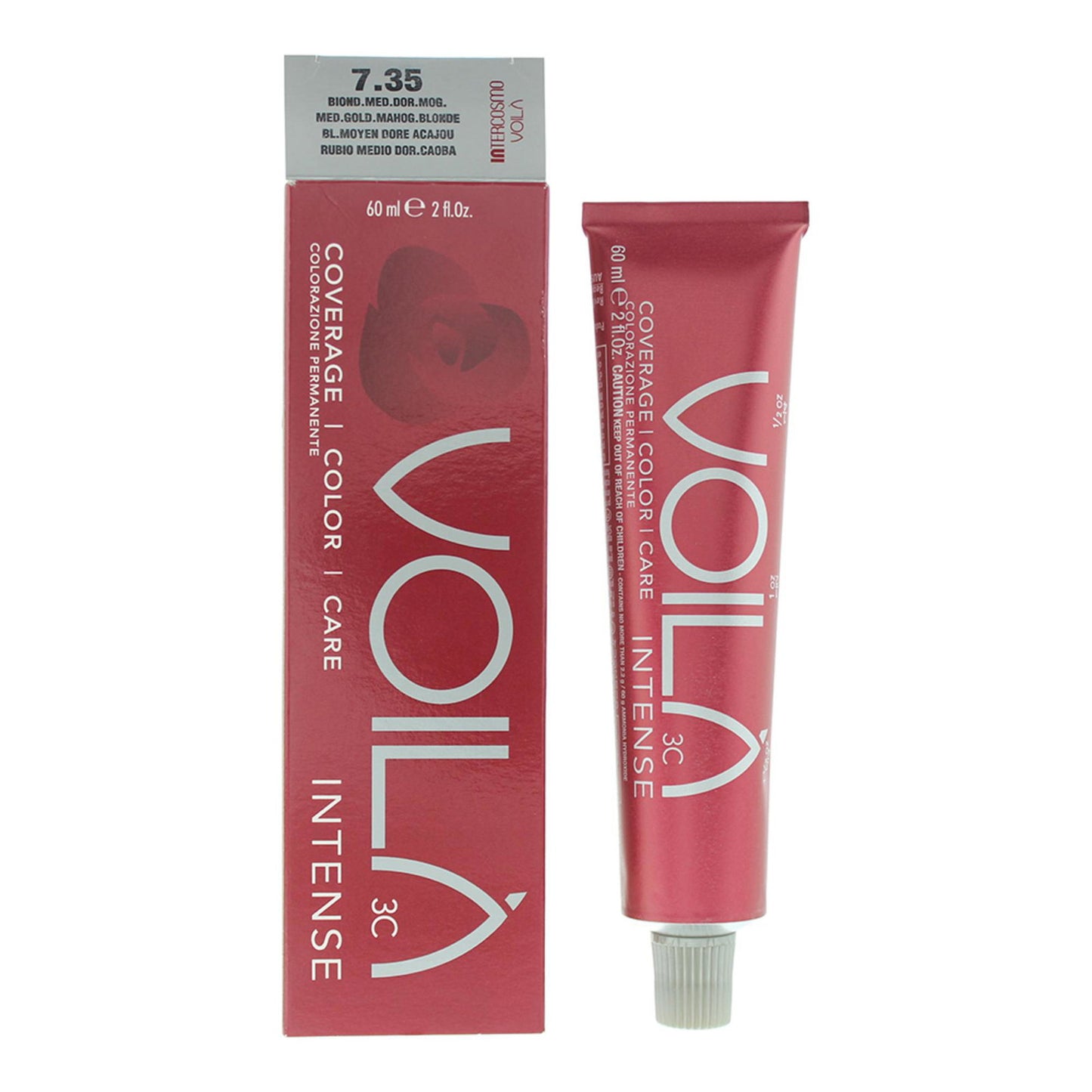 Intercosmo Intercosmo, Voila 3C Intense, Permanente Haarfarbe, 7.35 Medium Golden Mahogany Blonde, 60 ml Regular