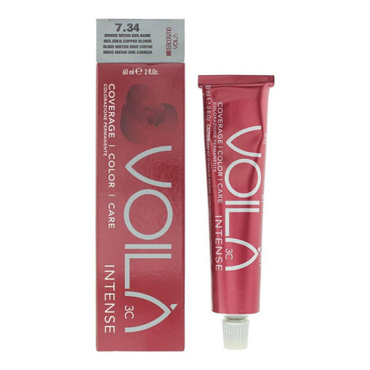 Intercosmo Intercosmo, Voila 3C Intense, Permanente Haarfarbe, 7.34 Medium Golden Copper Blonde, 60 ml Regular