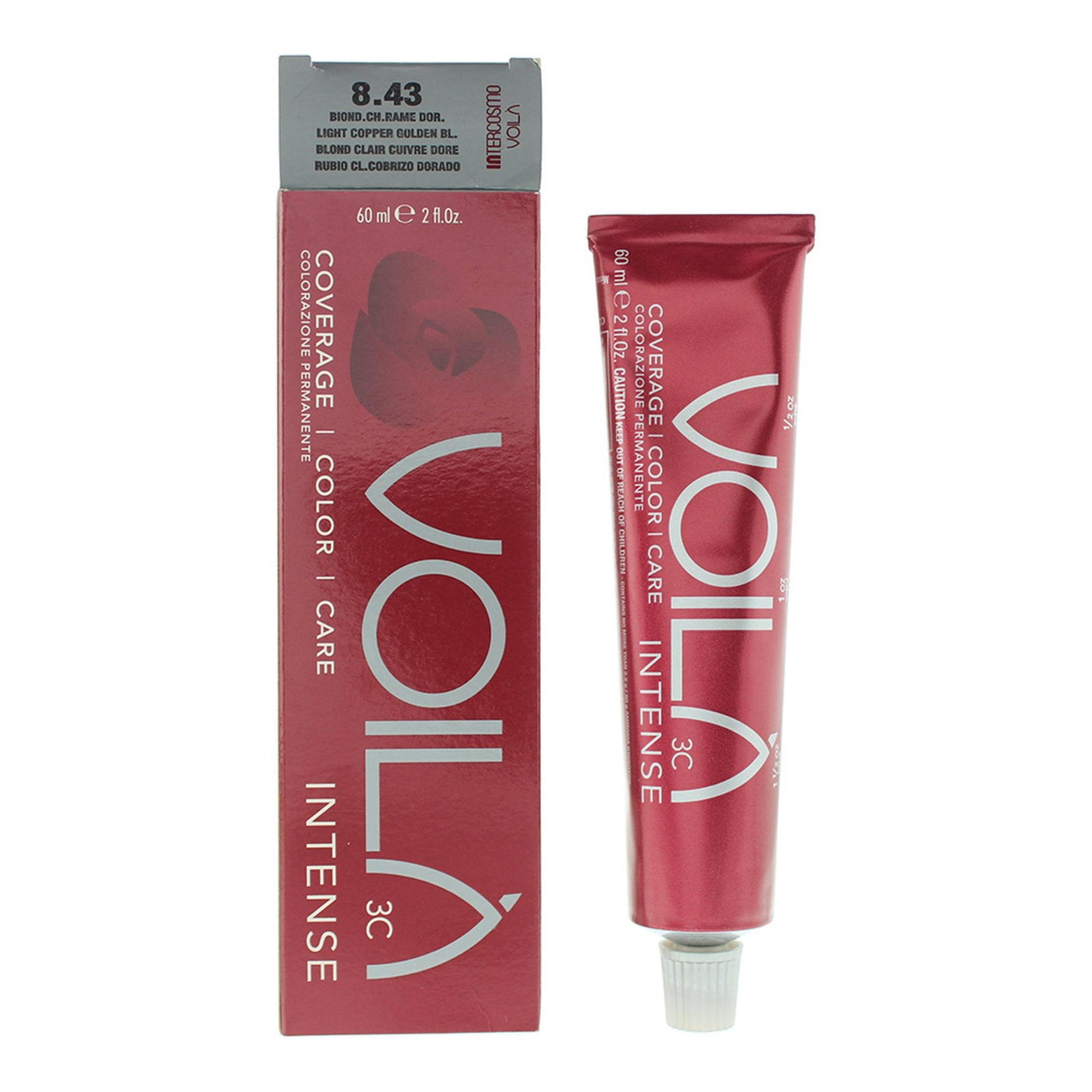 Intercosmo Intercosmo, Voila 3C Intense, Permanente Haarfarbe, 8.43 Light Copper Golden Blonde, 60 ml Regular