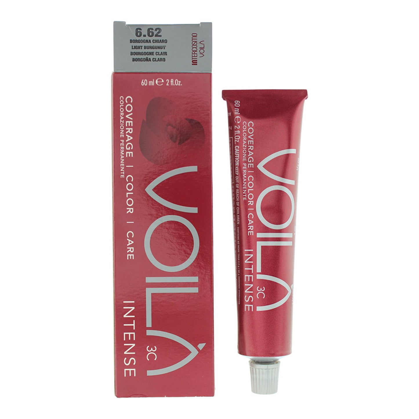 Intercosmo Intercosmo, Voila 3C Intense, Permanente Haarfarbe, 6.62 Light Burgundy, 60 ml Regular