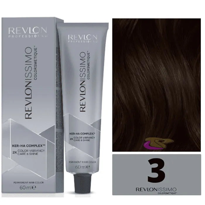 REVLON REVLON Revlonissimo Colorsmetique Haarfarbe 3 Dark Brown 60 ml Augenbrauen-Make-up