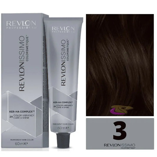 REVLON REVLON Revlonissimo Colorsmetique Haarfarbe 3 Dark Brown 60 ml Augenbrauen-Make-up