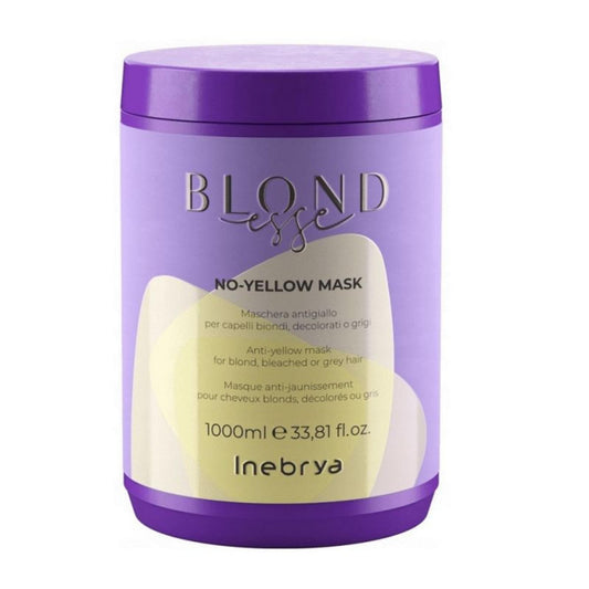 Inebrya Inebrya, Blondesse No-Yellow, Haarbehandlungs-Crememaske, Neutralize yellow tones, 1000 ml Regular