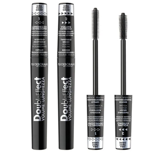 DEBORAH MILANO DEBORAH MILANO Double Effect Mascara Schwarz Wimperntusche zweifach Effekt