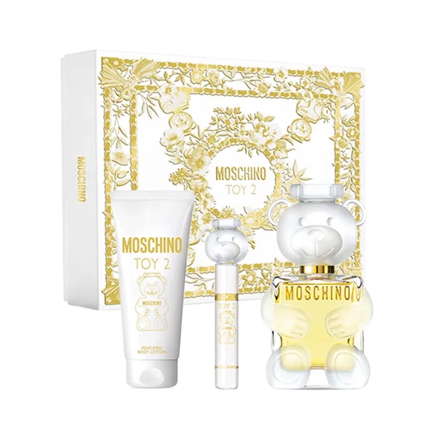 MOSCHINO Moschino Toy 2 Eau de Parfum 100 ml Spray Körperlotion 100 ml Parfum Miniatur 10 ml Parfüm