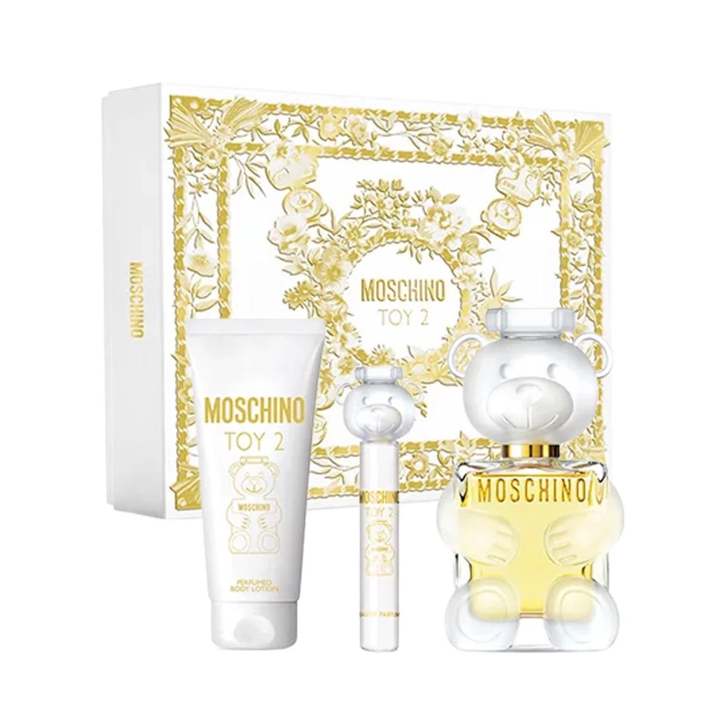 MOSCHINO Moschino Toy 2 Eau de Parfum 100 ml Spray Körperlotion 100 ml Parfum Miniatur 10 ml Parfüm