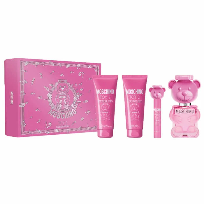Moschino Toy 2 Bubble Gum Eau De Toilette Spray 100ml Set 4 Artikel