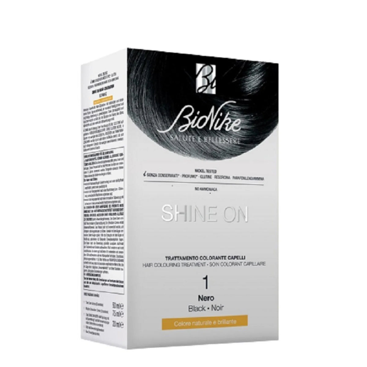 BioNike BioNike, Shine On, Permanente Haarfarbe, 1 Black, 1 stk Regular