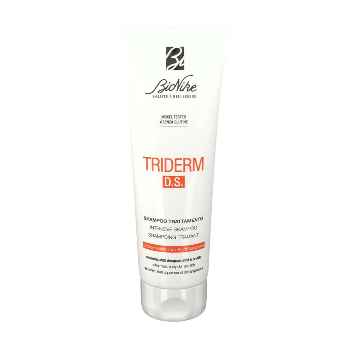 BioNike Haarbehandlung Shampoo BioNike, Triderm D.S, Hair Treatment Shampoo, Protects Skin From Irritation And Redness, 125 m