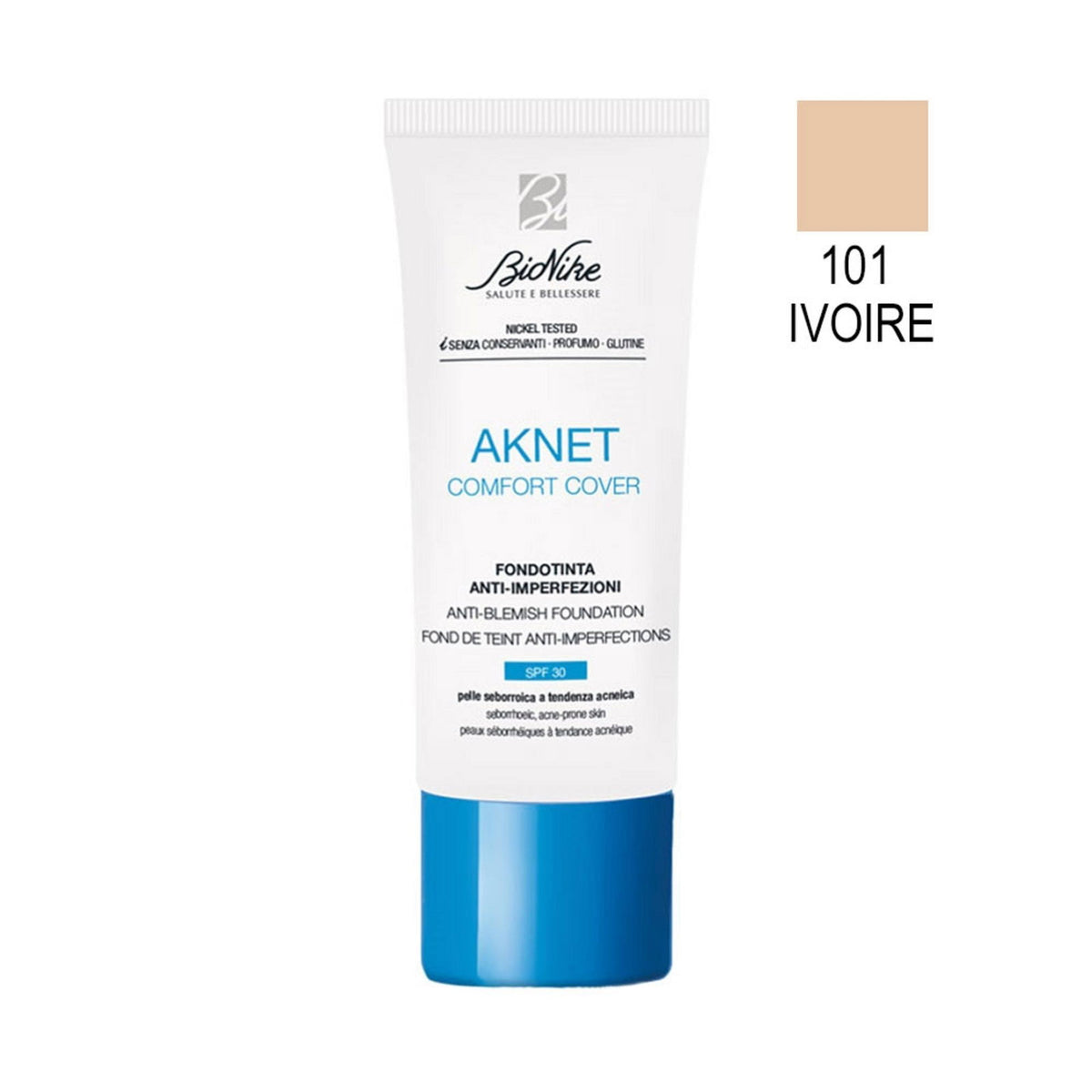 BioNike Comfort Cover Matte & Covering Liquid Foundation 101 Ivoire SPF 30 30 ml