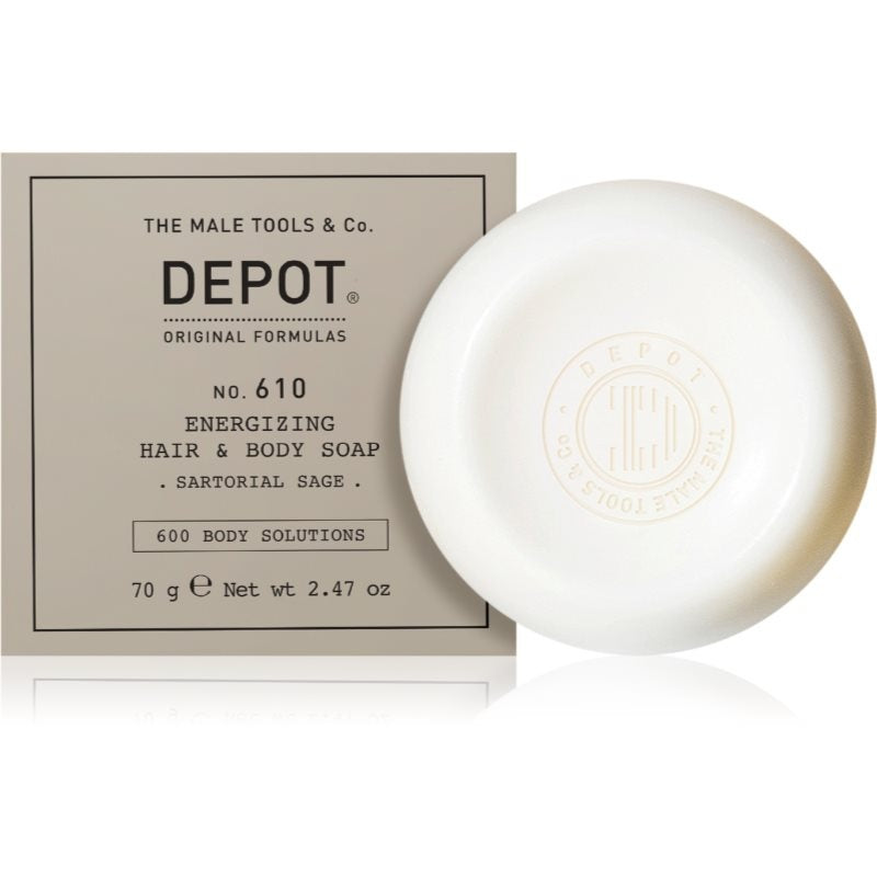 Depot Depot, 600 Body Solutions No. 610, Hydratisierend, Massage-Seifenstück, Haut und Haare, 70 g Regular