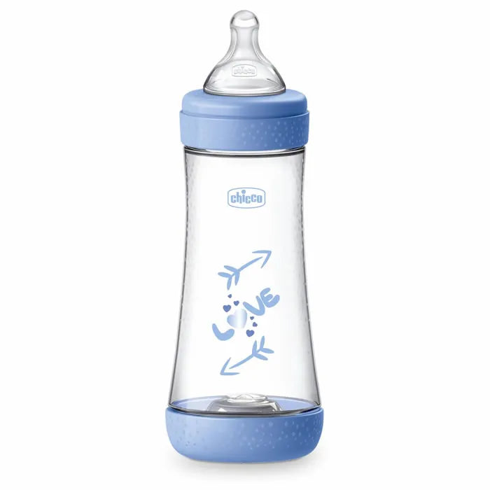 CHICCO CHICCO Perfect Silikon Babyflasche 300 ml Blau ab 4 Monaten Kosmetik