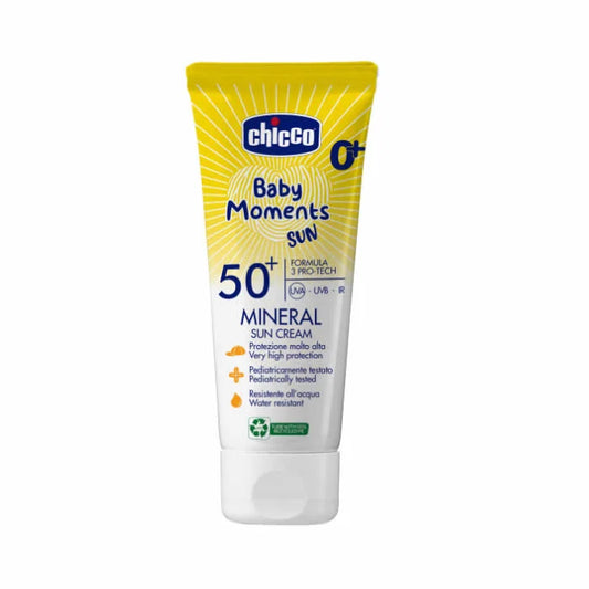 CHICCO Baby Moments Mineral Sonnencreme LSF 50+ 75 ml für Babys ab 0 Monaten