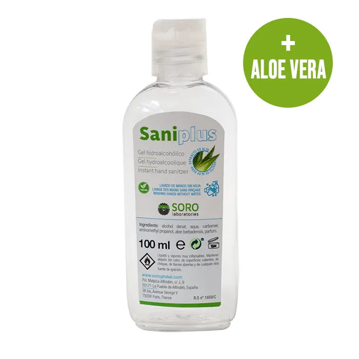 SANIPLUS Hydroalkoholisches Gel zur Handdesinfektion mit Aloe Vera 100ml