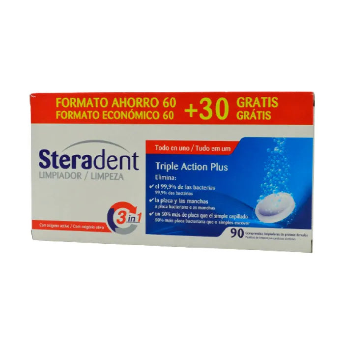 Steradent Dreifachwirkung Plus 60 Tabletten 30 Tabletten