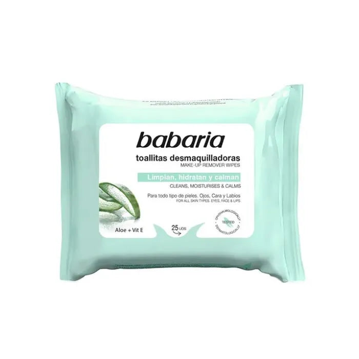 BABARIA BABARIA Aloe Vera Reinigungstücher 25 Stück sanfte Reinigung für Gesicht und Haut