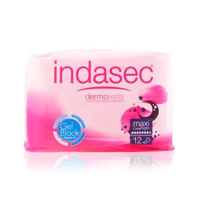 INDASEC INDASEC Dermoseda Good Night Inkontinenz Kompressen Maxi 12 Stück Kosmetik