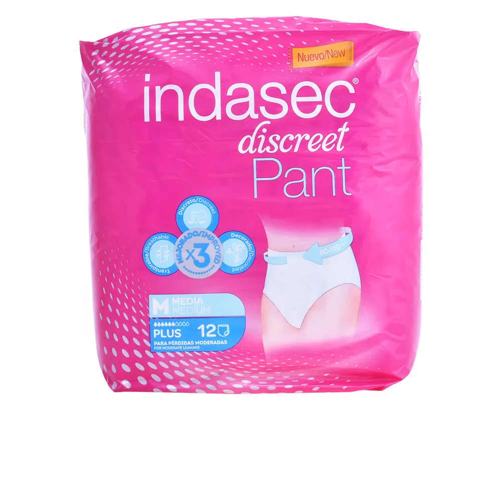 INDASEC INDASEC Pant Plus Medium Größe 12 Stück Inkontinenzslips Kosmetik