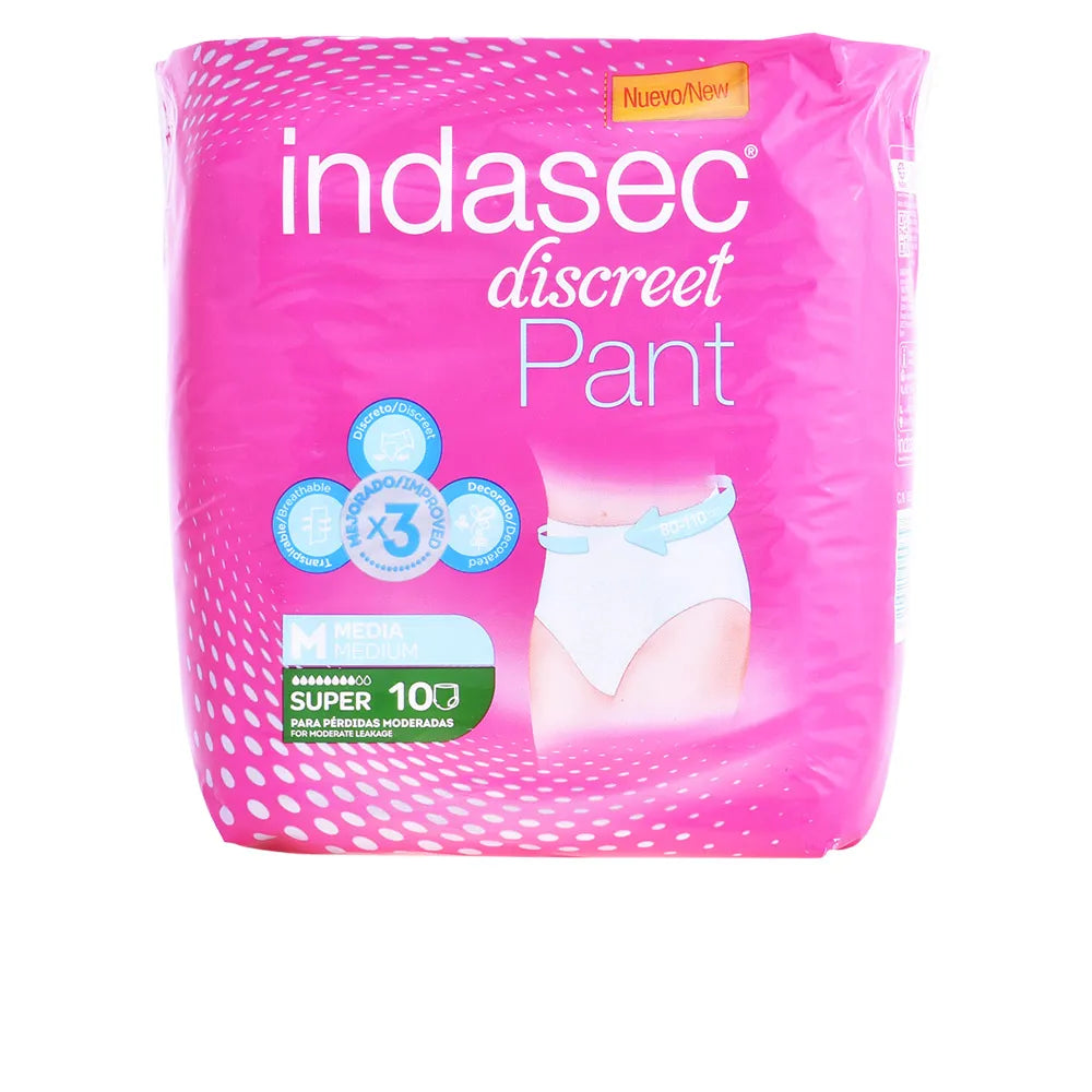 INDASEC INDASEC Pant Super Medium Größe 10 Stück Inkontinenzslips Kosmetik