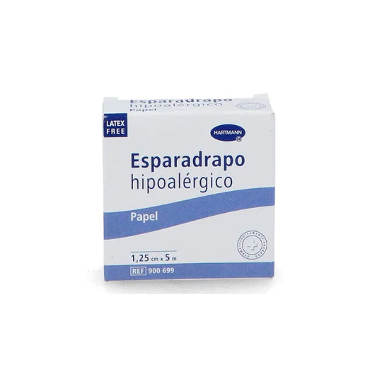 HARTMANN Hypoallergenes Papier-Klebeband 5 m x 1,25 cm für empfindliche Haut Kosmetik