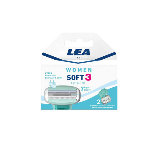 LEA Recambios Woman Soft3 Sensitive Ersatzklingen 2 Stück Kosmetik