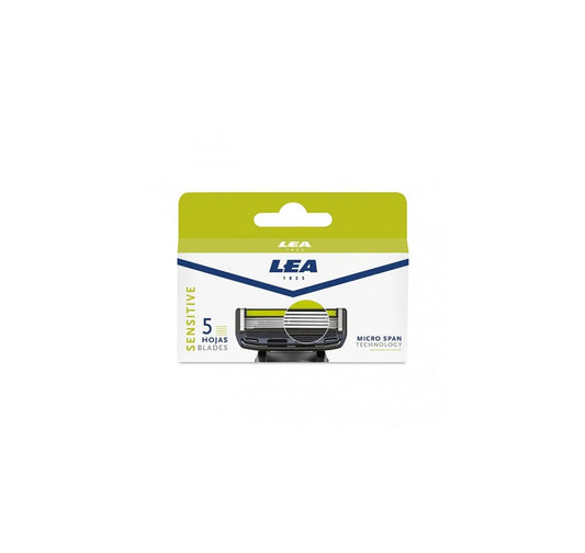 LEA LEA Sensitive-4 Rasierklingen Nachfüllpack 5 Stück für Rasiermesser Kosmetik