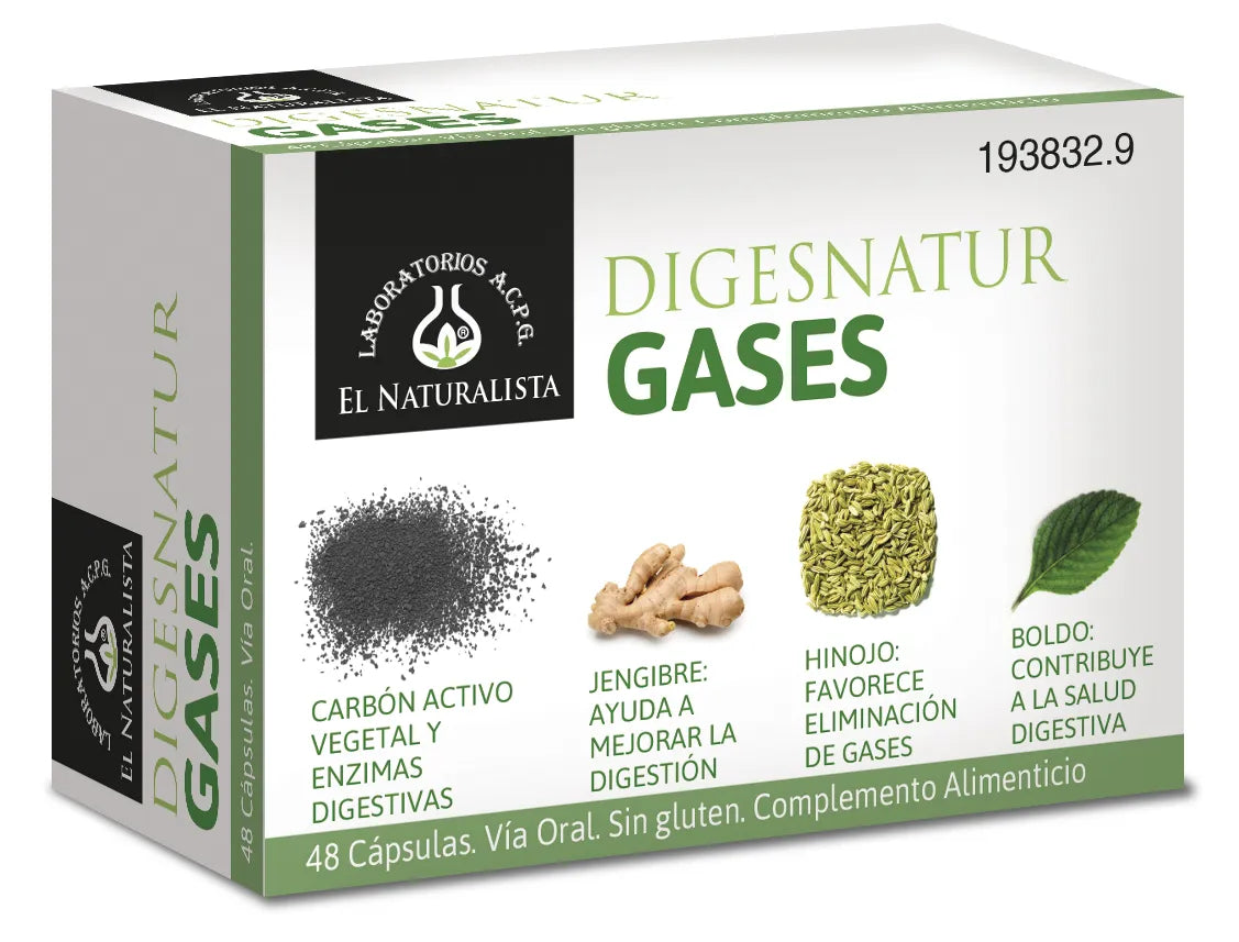 EL NATURAL EL NATURAL Digesnatur Gases 650 mg 48 Kapseln Nahrungsergänzung Kosmetik