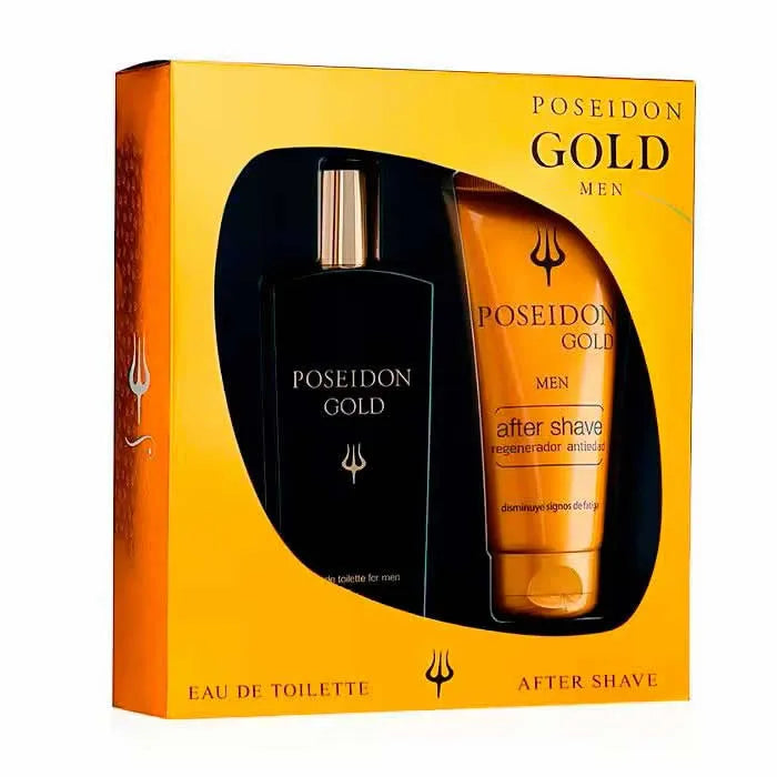 INSTITUTO ESPAÑOL Poseidon Gold Men Eau de Toilette Spray 100 ml Set 2 Artikel Parfüm