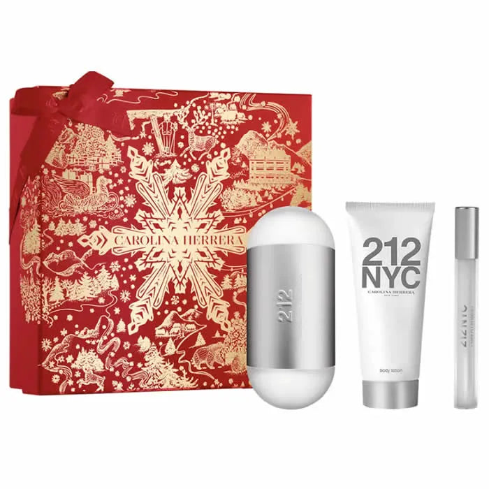 CAROLINA HERRERA CAROLINA HERRERA 212 NYC Eau de Toilette Spray 100 ml Set 3 Artikel Parfüm
