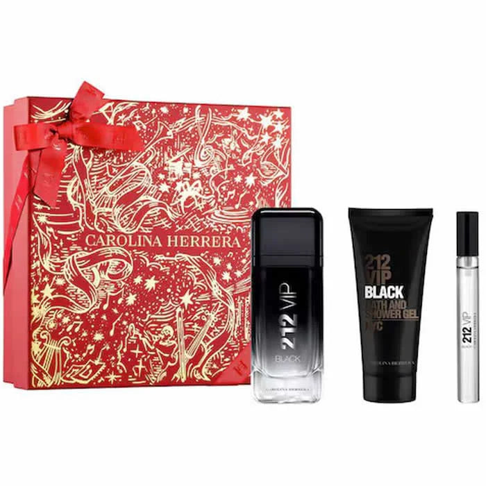 CAROLINA HERRERA Carolina Herrera 212 Vip Black Men Eau de Parfum Spray 100 ml Set 3 Artikel Parfüm