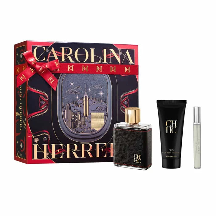 Carolina Herrera Ch Men Eau De Toilette Spray 100ml Set 3 Artikel