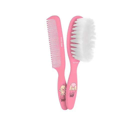 BETER Baby Haarbürsten- und Kamm-Set Rosa Kosmetik