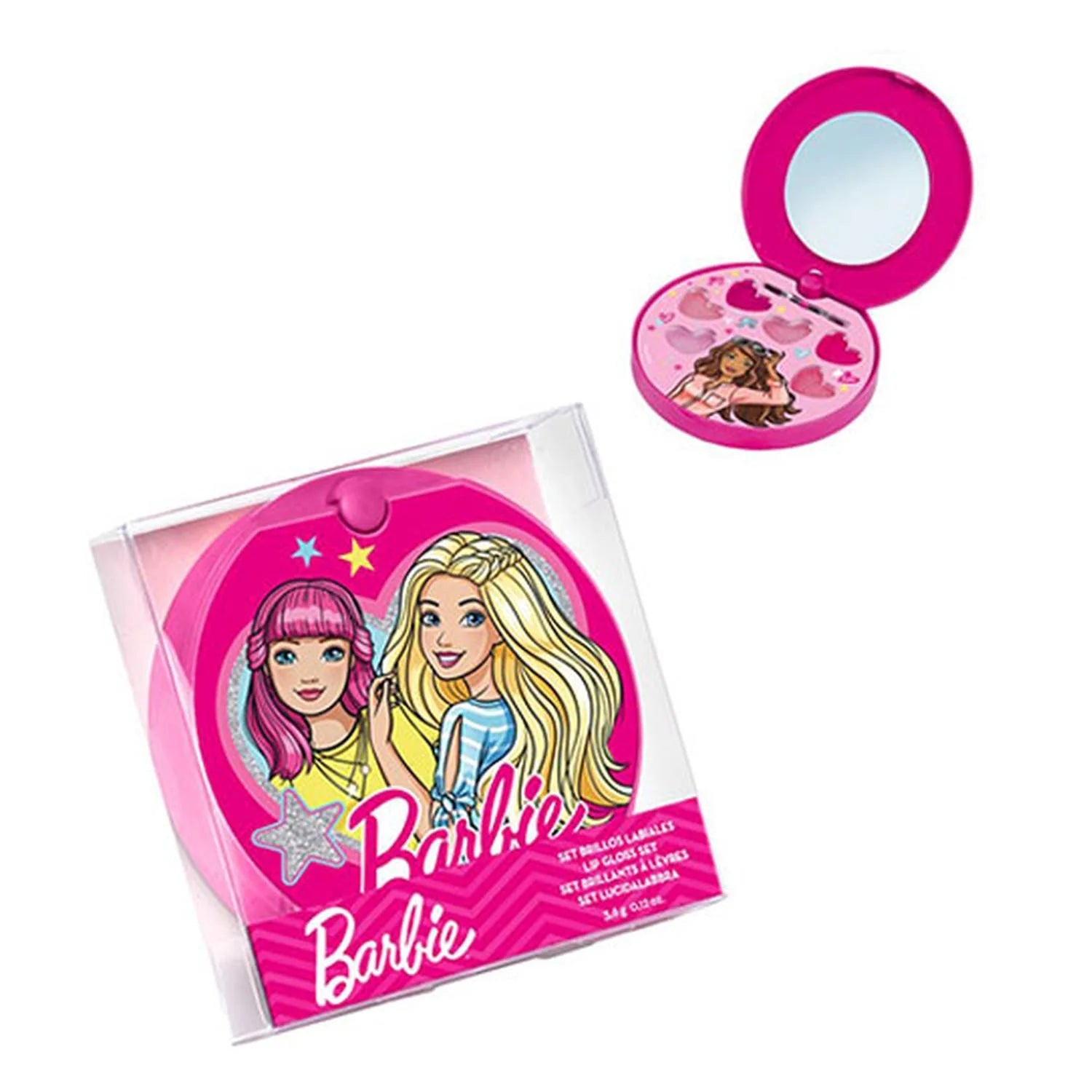CARTOON CARTOON Lorenay Barbie Puder mit Spiegel und Lippenstift Gloss L C Kosmetik