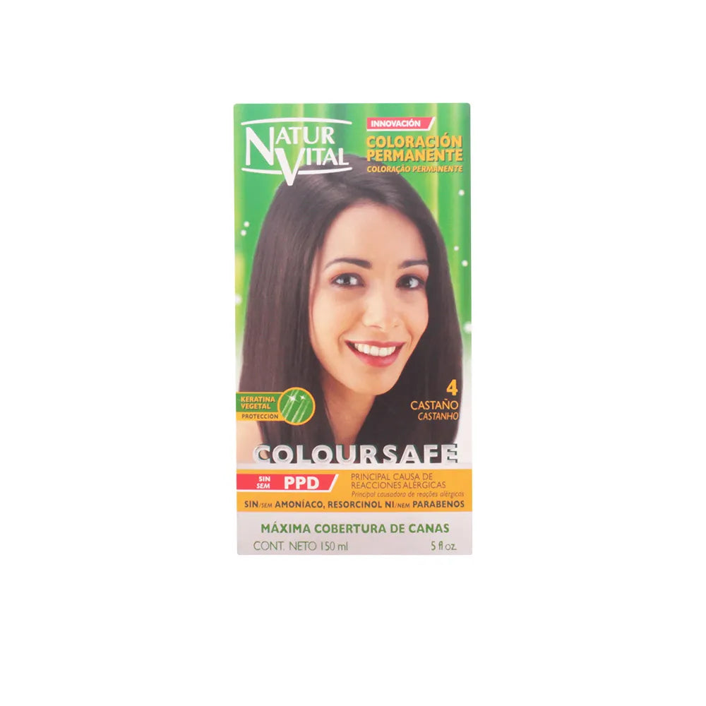 NATURALEZA Y VIDA NATURALEZA Y VIDA Coloursafe Permanent Color Haarfarbe 4 Braun 150 ml Augenbrauen-Make-up