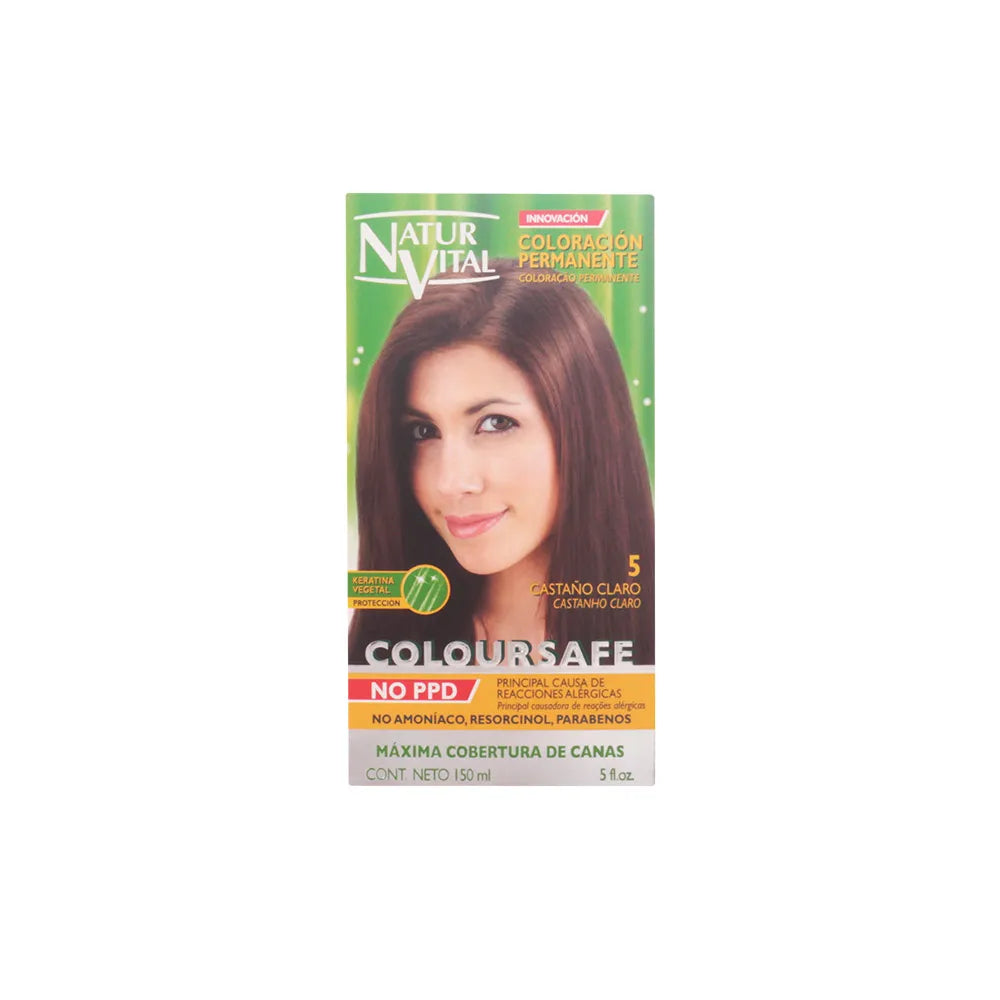 NATURALEZA Y VIDA NATURALEZA Y VIDA Coloursafe Permanent Color 5 Light Brown 150 ml Haarfarbe Augenbrauen-Make-up
