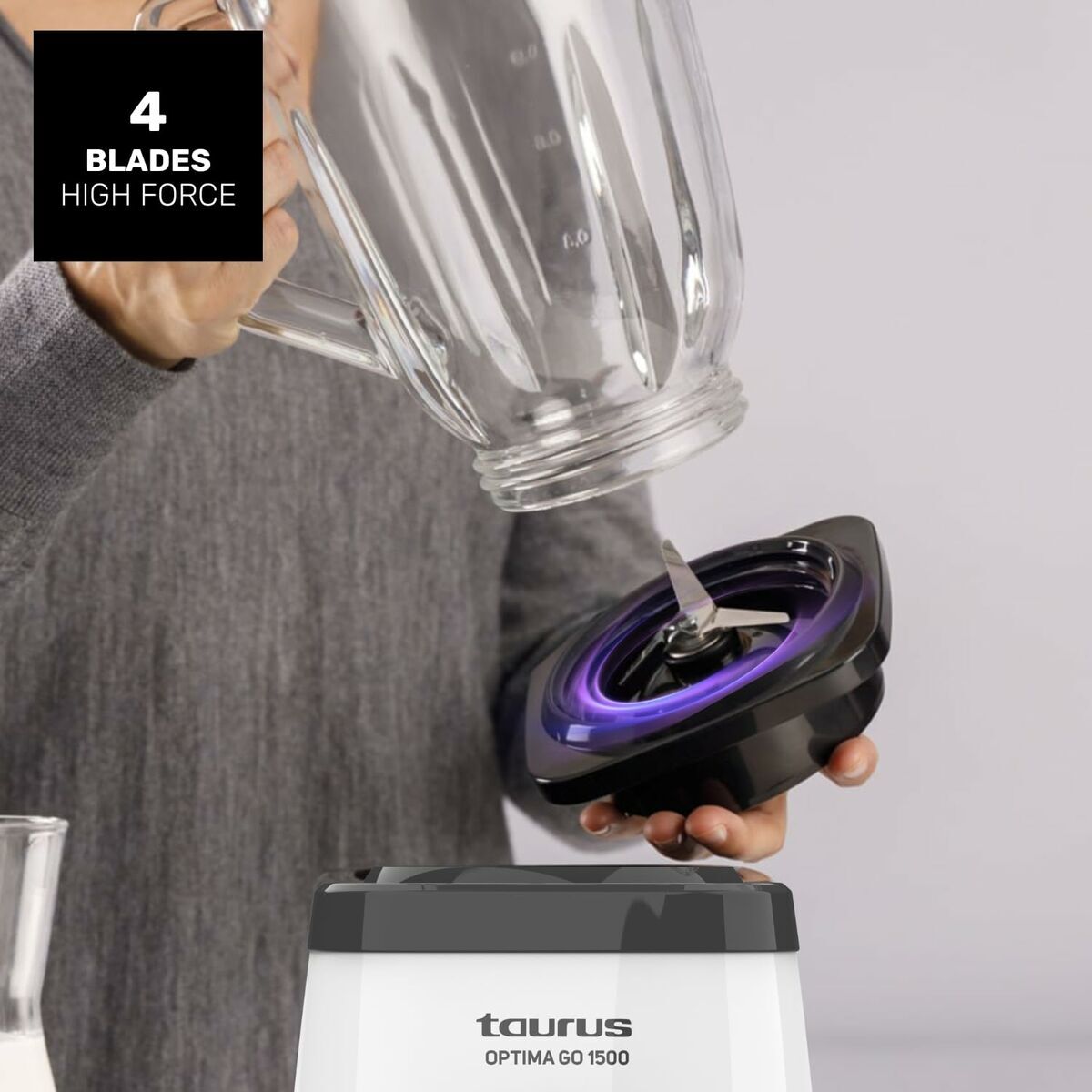 Taurus Standmixer Taurus Optima Go 1500 Grau 1,5 L