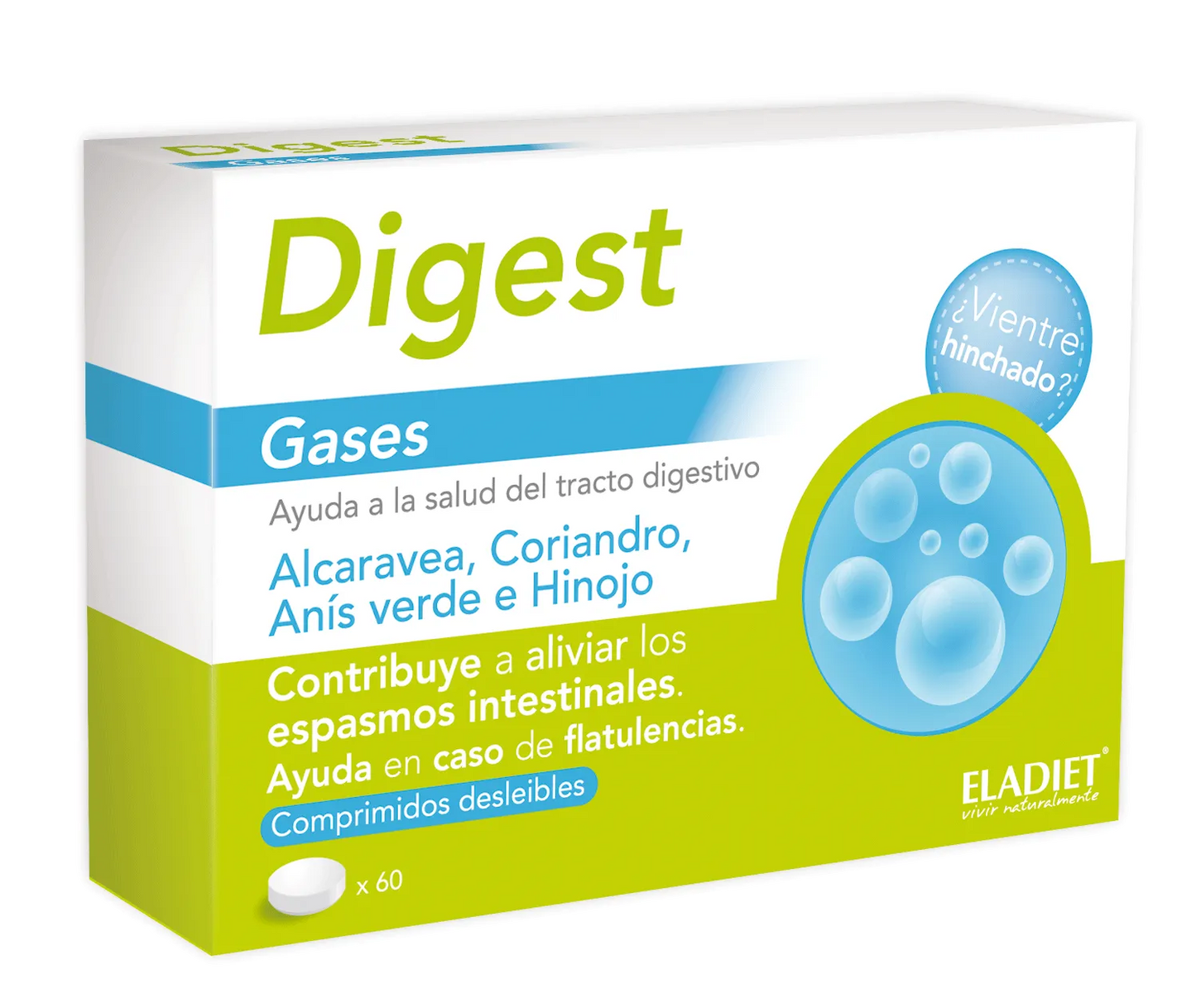 ELADIET ELADIET Bigest Digest Gases 60 Tabletten Nahrungsergänzungsmittel Kosmetik