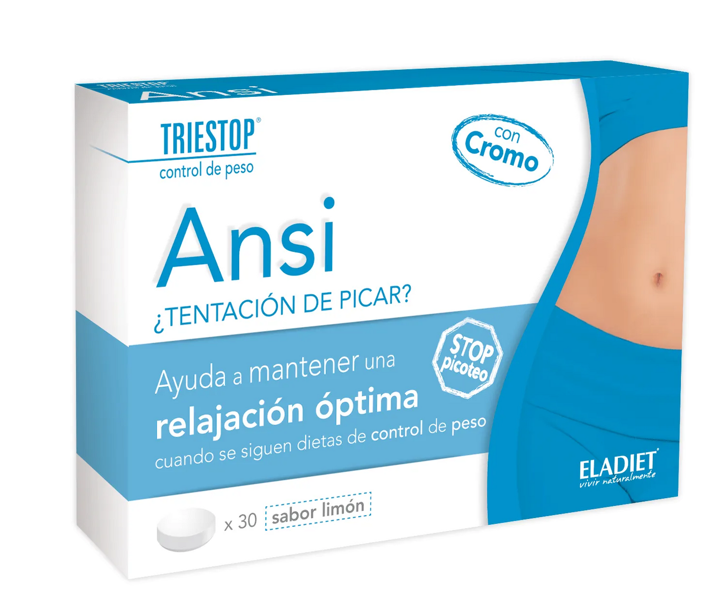 ELADIET ELADIET Triestop Ansi Limon mit Chrom 30 Tabletten Nahrungsergänzung Kosmetik