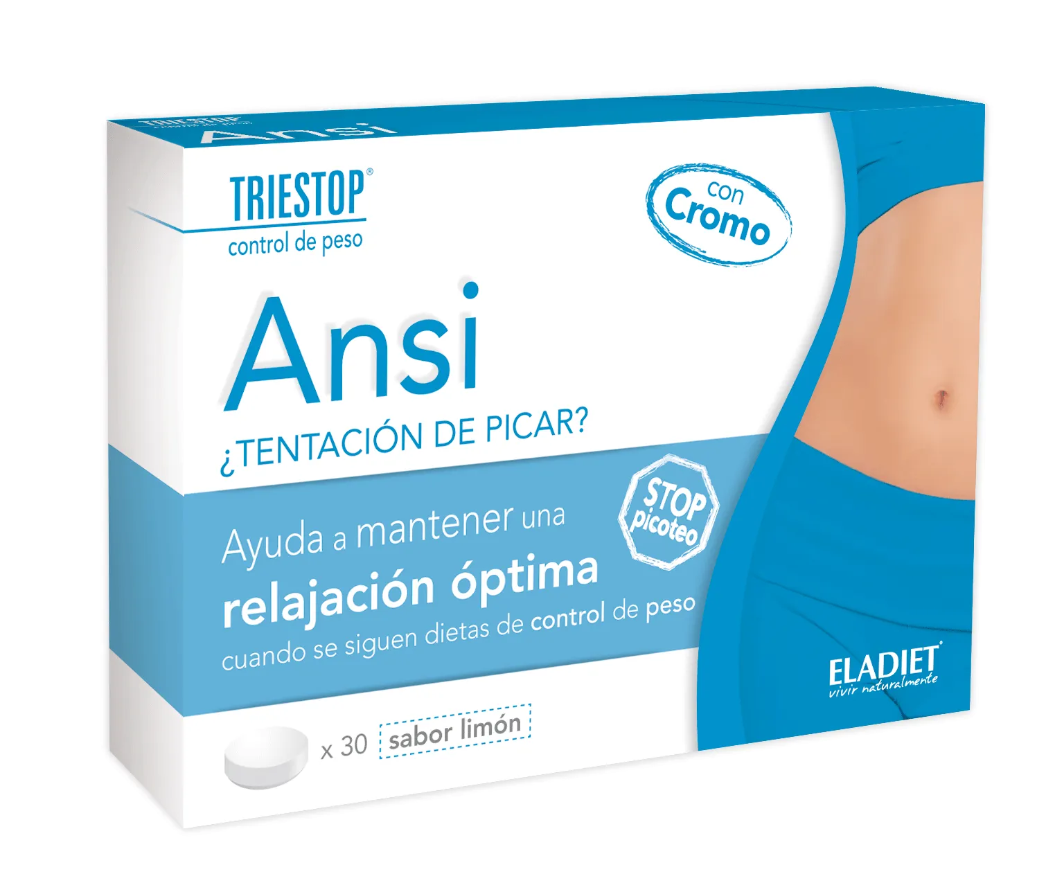 ELADIET ELADIET Triestop Ansi Limon mit Chrom 30 Tabletten Nahrungsergänzung Kosmetik