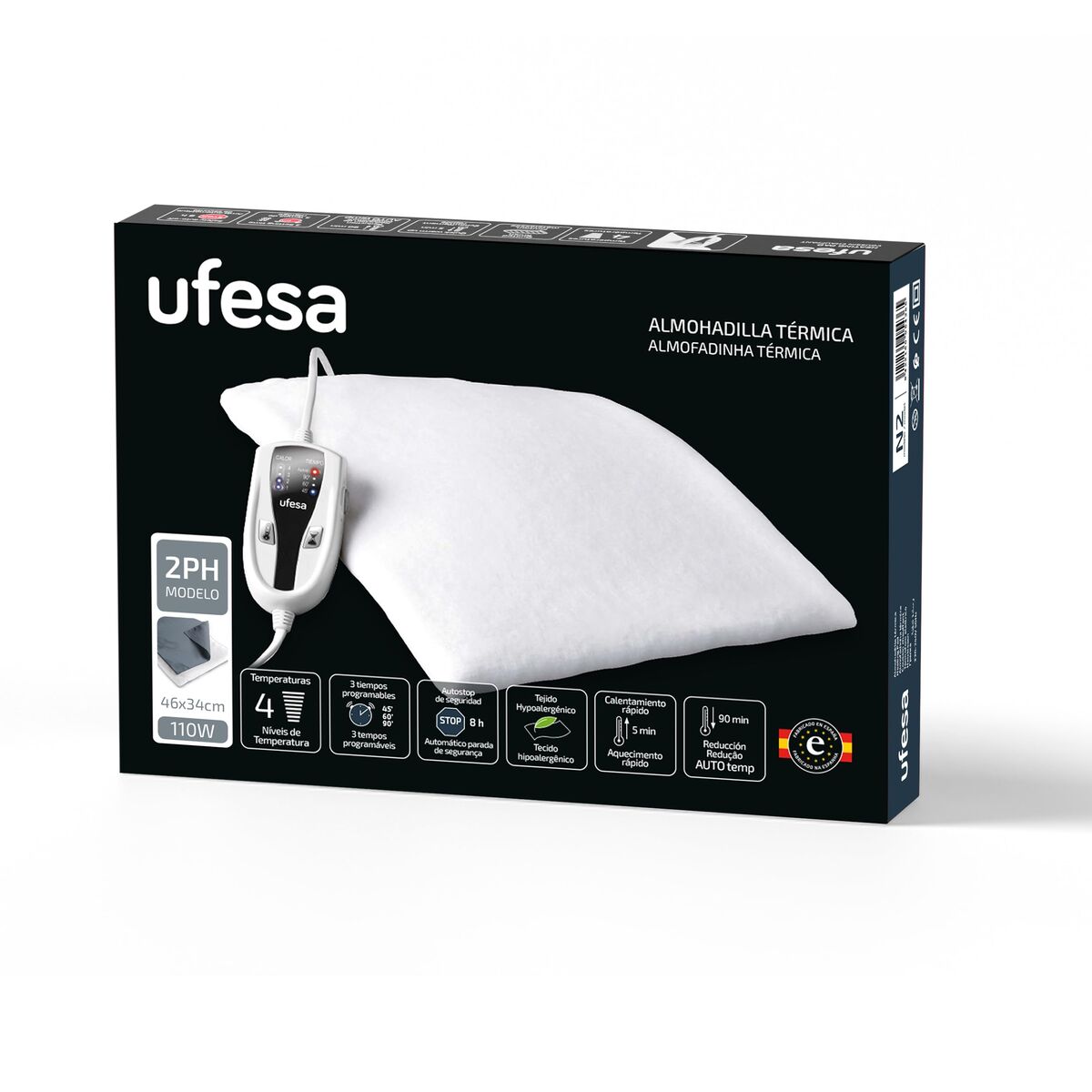 Ufesa Elektrische Kissen Für Rücken Und Nacken Ufesa 2Ph Grau 100 W