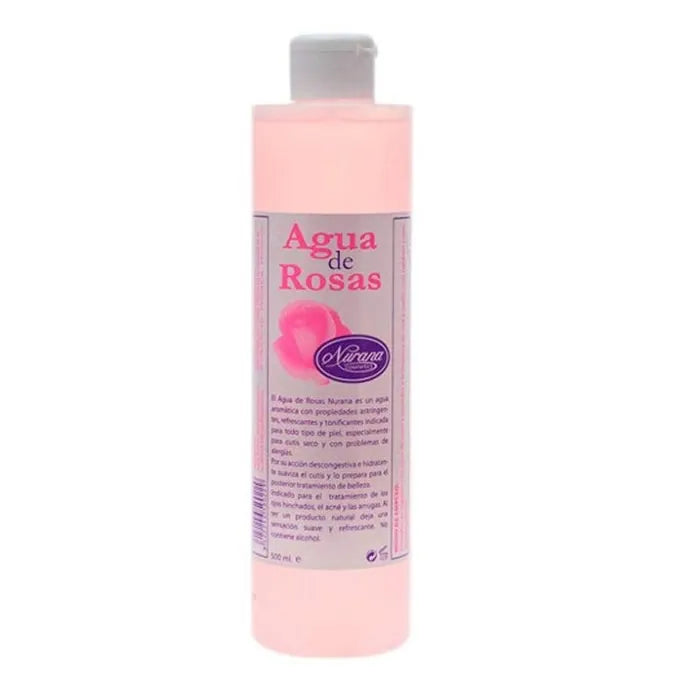 NURANA NURANA Rosenwasser 500 ml Gesichtswasser natürliches Hydrolat Hautpflege Kosmetik