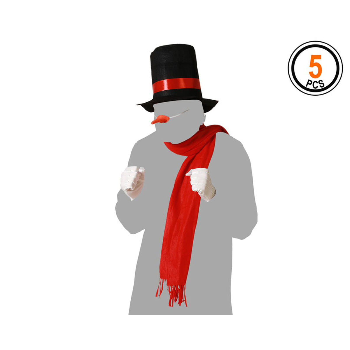 Bigbuy Carnival Verkleidung Für Erwachsene Schneemann Weiß Einheitsgröße (4 Stück)