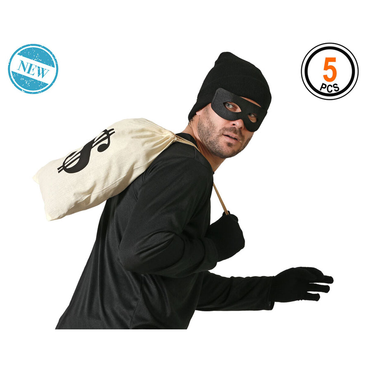 Bigbuy Carnival Verkleidung Für Erwachsene Dieb Ladybug (4 Stück)