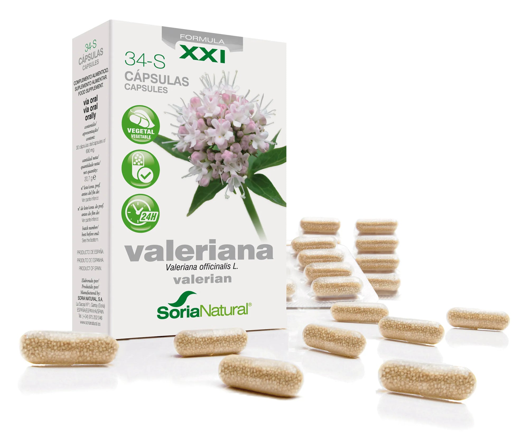SORIA SORIA Valeriana 600 mg 30 Kapseln mit verlängerter Freisetzung Kosmetik