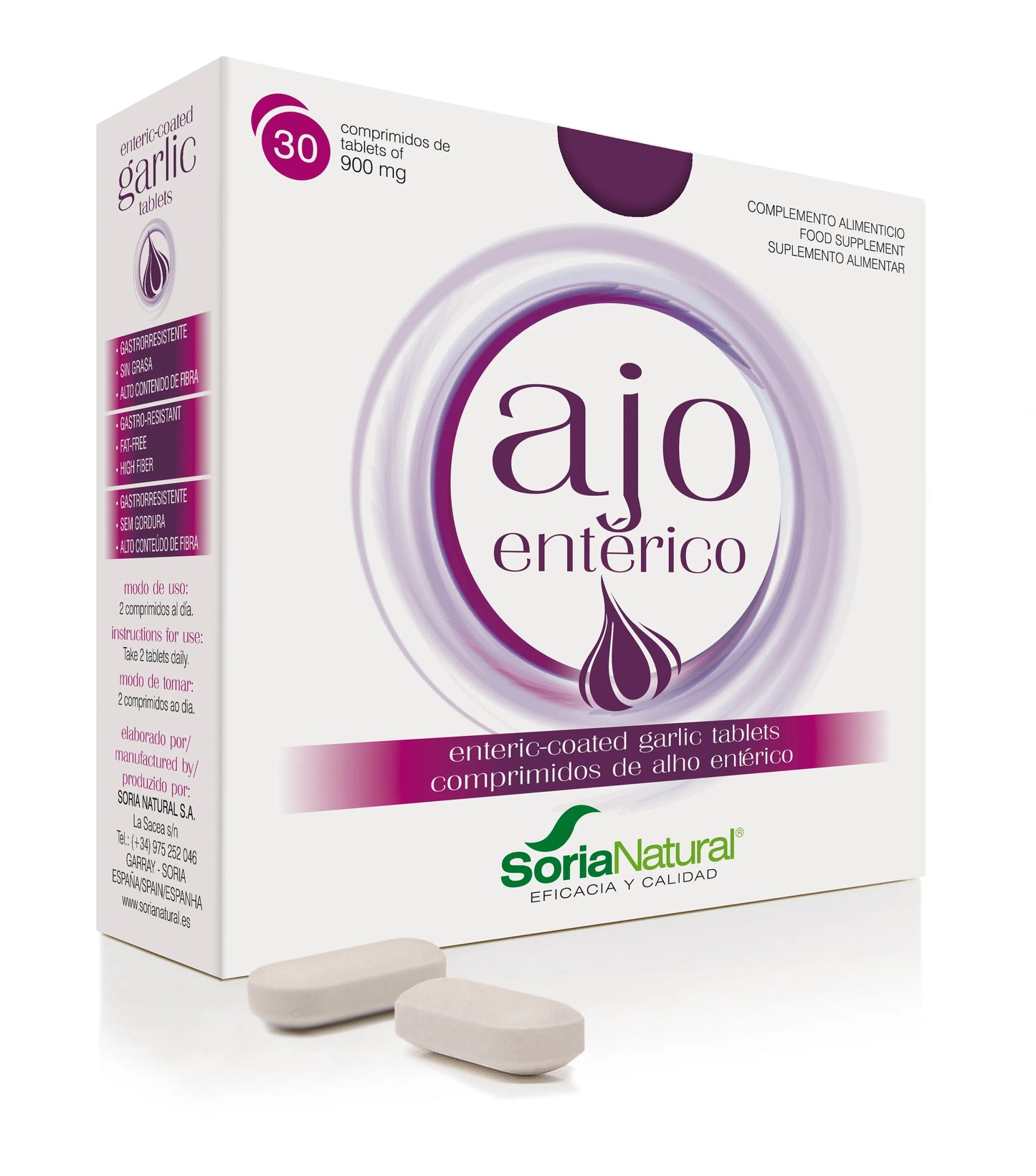 SORIA SORIA Ajo Enterico 30 Tabletten Nahrungsergänzungsmittel Kosmetik