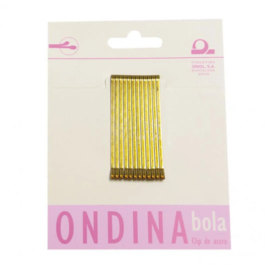 EUROSTIL Ondina Haarclips 50 mm Bola Bronce 12 Stück Kosmetik