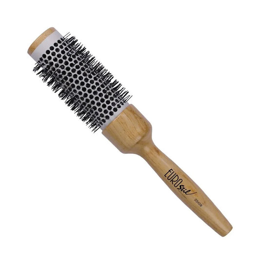 EUROSTIL Termico Ceramico Haarbürste 38 mm Holzgriff 1 Stück Kosmetik