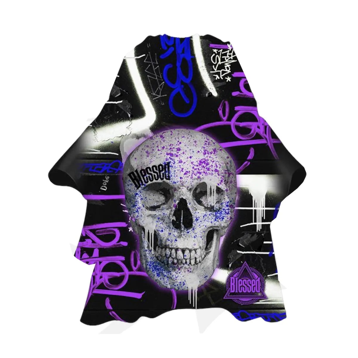EUROSTIL EUROSTIL Purple Skull Kosmetikum Umhang mit Neoprenkragen 1 Stück