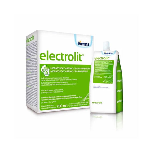 HUMANA Electrolit Flüssigkeit 3 x 250 ml Elektrolyt-Lösung Kosmetik